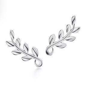 Tiffany Olive Leaf Climber Earrings